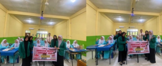 Mahasiswa FEB UMRI Beri Edukasi Larangan Tindakan Kekerasan Seksual Terhadap Anak dan Wanita di SMK Perbankan Riau