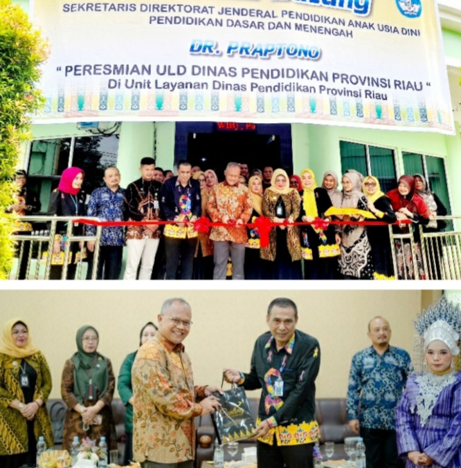 Diresmikan Sekretaris Dirjen PAUD, Pendisikan Dasar dan Menengah, ULD Disdik Riau Siap Layani Anak Disabilitas