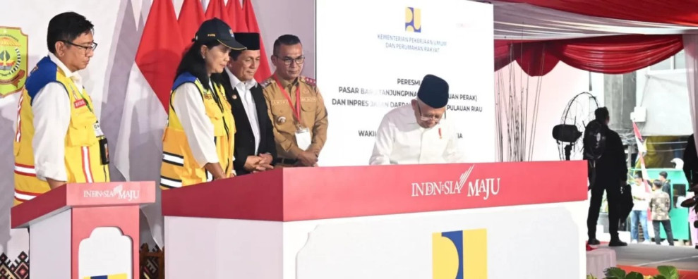Wakil Presiden RI Resmikan Pasar Encik Puan Perak dan Inpres Jalan Daerah di Kepri, PLN Siagakan Pasokan Listrik Berlapis