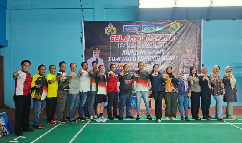 Liga Bulu Tangkis Kapolres Siak 2 Resmi Dibuka, Ratusan Atlet Siap Bertanding