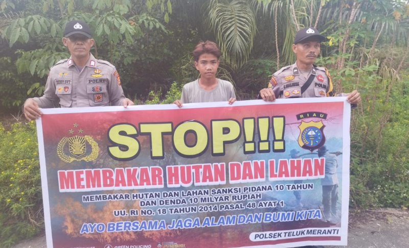 Sebarkan Maklumat Kapolda, Polsek Teluk Meranti Gencar Melakukan Penyuluhan sebagai Langkah Antisipasi Karhutla