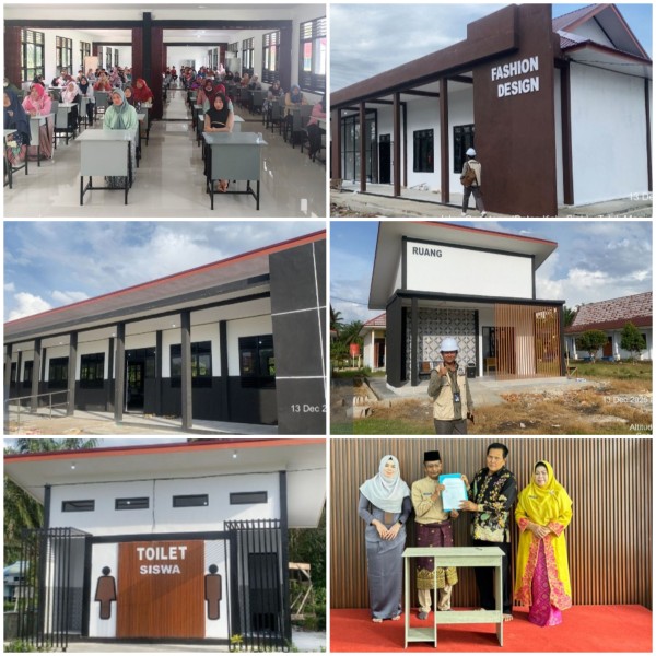 Revitalisasi Pembangunan SMKN 1 Sabak Auh Tuntas 100 Persen: Kepsek Ucapkan Alhamdulillah dan Terima Kasih