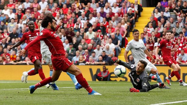 Liverpool ke Puncak Liga Inggris Usai Tekuk West Ham 4-0