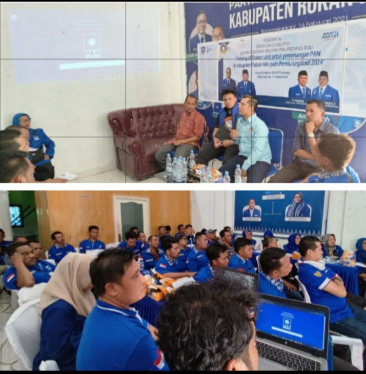 Pengurus dan Koordinator Saksi PAN Rohil Ikuti Pelatihan dari DPW PAN Riau