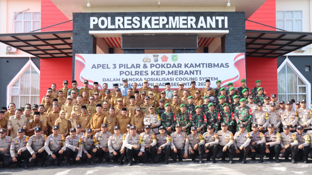 Pimpin Apel Tiga Pilar di Kepulauan Meranti, AKBP Kurnia Sosialisasi Cooling System Menghadapi Pilkada 2024