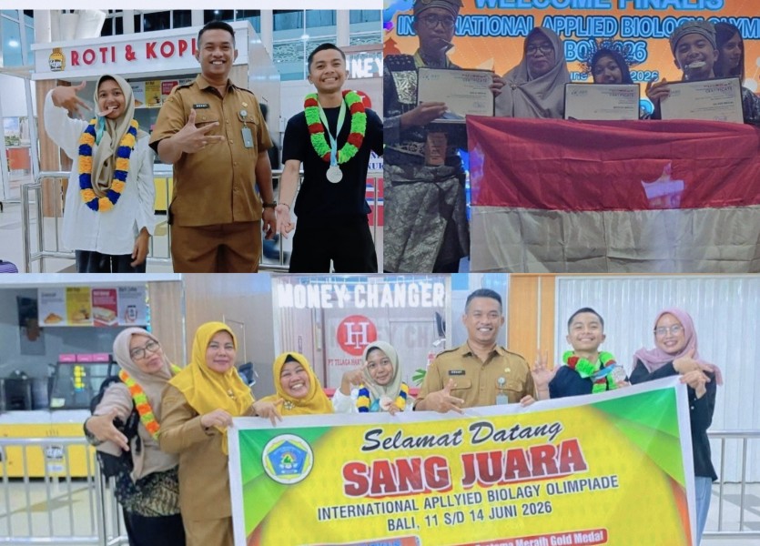 Diikuti 8 Negara, Tiga Siswa SMAN 8 Pekanbaru Rebut 3 Medali, Emas Perak dan Perunggu IABO 2026