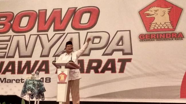 Prabowo Kritik Pemerintah soal Tuan Rumah Asian Games 2018