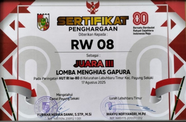 Gotong Royong dan Kreativitas Warga RW 08: Cerminan Persatuan di Hari Kemerdekaan