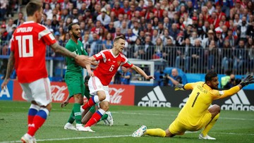 Tuan Rumah Rusia Pesta Gol atas Arab Saudi