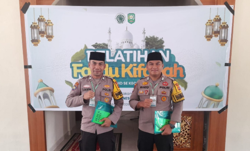 Anggota Bhabinkamtibmas Ikuti Pelatihan Fardu Kifayah se Kecamatan Kandis