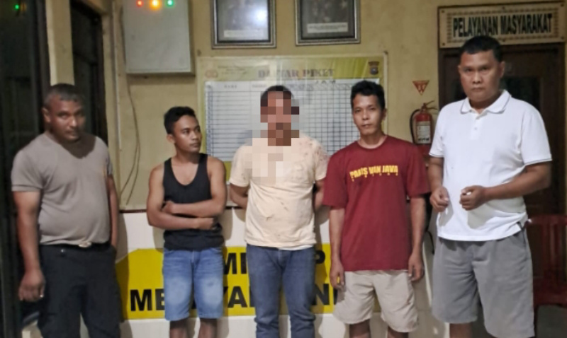 Intel Pamobvit Polda Riau Bersama Warga Gagalkan Aksi Curanmor, Seorang Pria Diserahkan ke Polsek Bina Widya