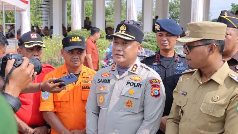 Begini Imbauan Kapolres Rohil, AKBP Isa Imam Syahroni saat Apel Siaga Karhutla 2025