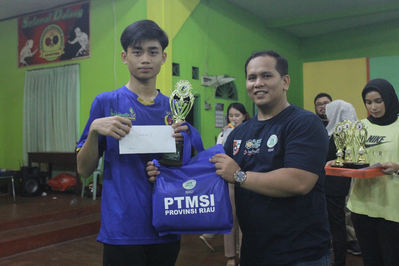 Juara 2 Seleknas,Muhammad Alghifari Utusan Pengprov PTMSI Riau akan Wakili Indonesia di Kompetisi Tenis Meja SEATTA Thailand