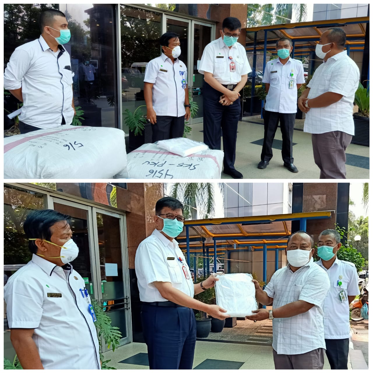 SMK Riau Peduli Sumbangkan 330 Baju APD ke Rumah Sakit Umum Arifin Ahmad