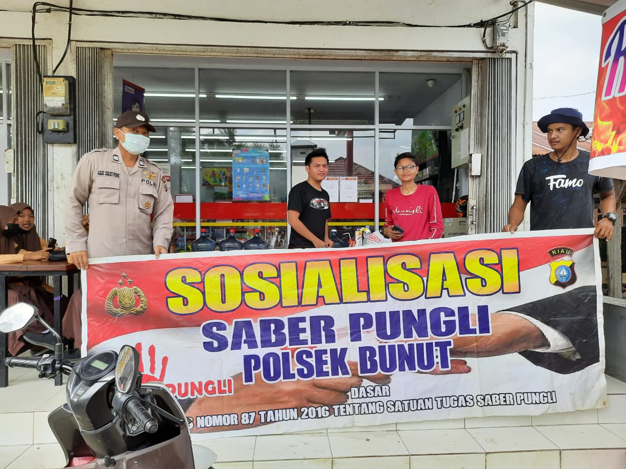 Polsek Bunut Lakukan Sosialisasi Saber Pungli