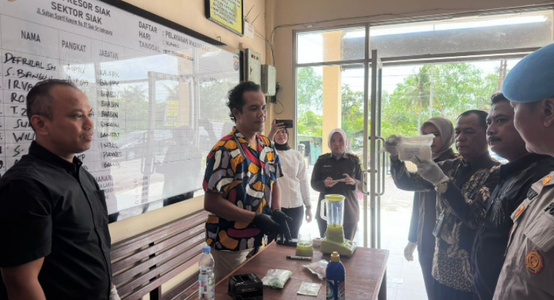 Polsek Kandis Gelar Pemusnahan Barang Bukti Narkotika