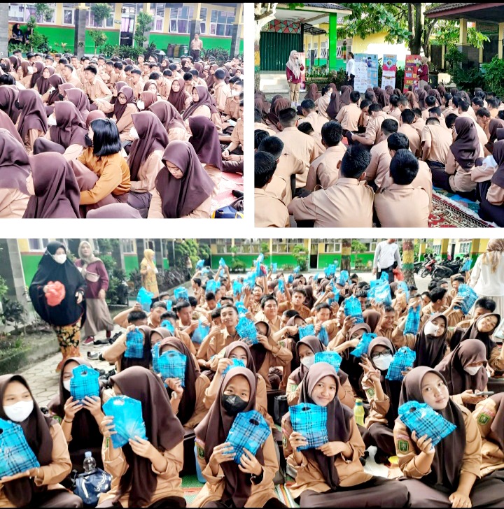Ratusan Siswa SMAN 4 Pekanbaru Ikuti Germas yang Ditaja Diskes Riau