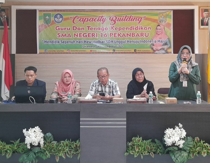 SMAN16 Pekanbaru Taja Capacity Building bagi Guru dan Tenaga Kependidikan