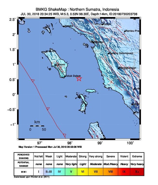Gempa 5,3 SR Guncang Sumut