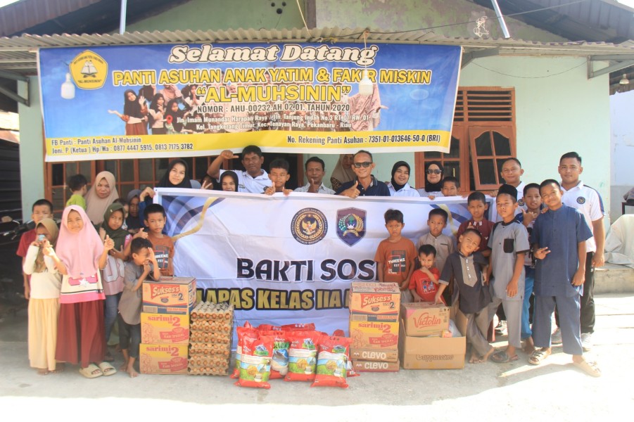 Bakti Sosial Lapas Pekanbaru Gelar Bansos di Panti Asuhan Al-Muhsinin