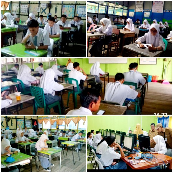 Pertama Kali, Ratusan Siswa SMAN 1 Kateman Ujian Asesmen Sumatif Akhir Semeter Gunakan CAT