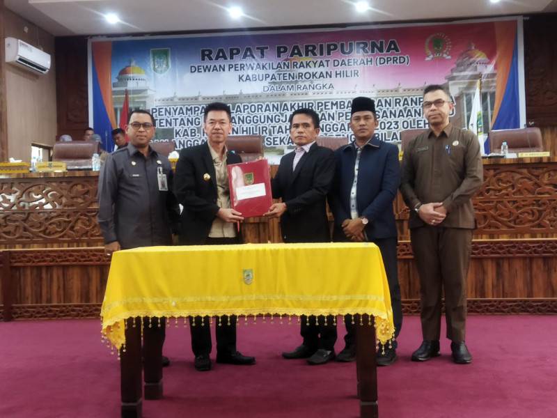 DPRD Rokan Hilir Sahkan Perda Pertanggungjawaban Pelaksanaan APBD tahun 2023