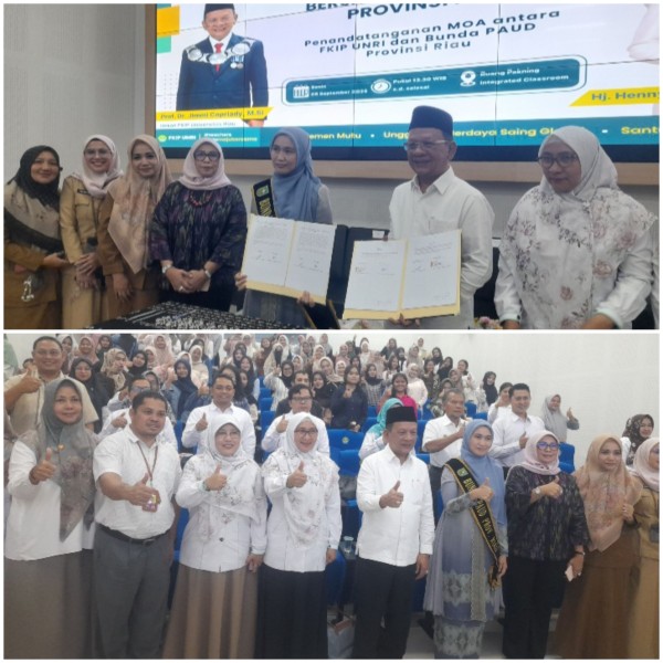 Cetak Guru PAUD Profesional, FKIP Unri Teken MoU dengan Bunda PAUD Provinsi Riau