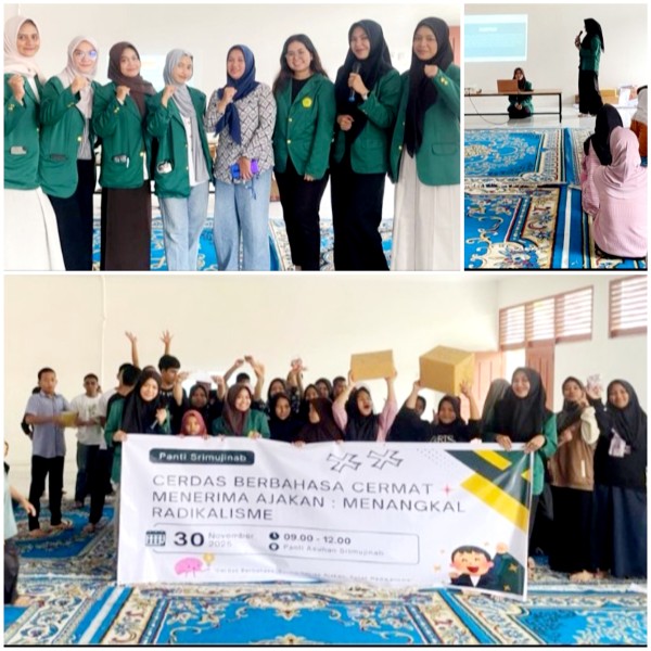 Mahasiswa Akuntansi UMRI Sosialisasikan “Cerdas Berbahasa, Cermat Menerima Ajakan: Menangkal Radikalisme” di Panti Sri Mujinab