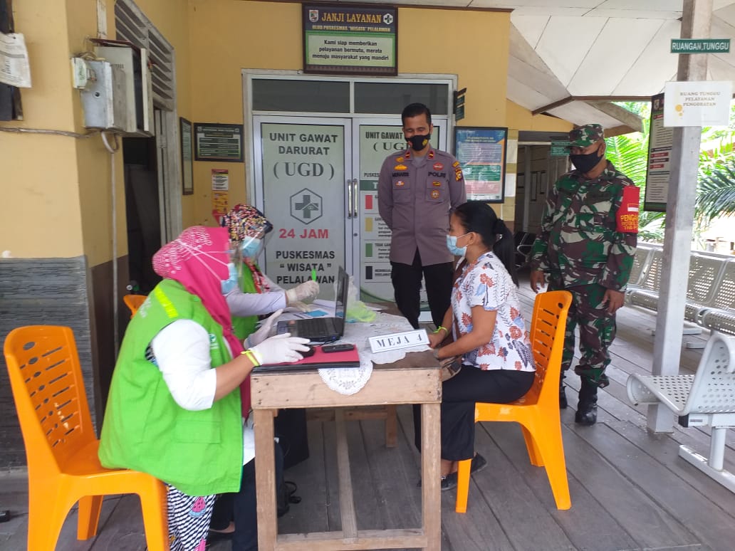 Polsubsektor Pelalawan Kawal Proses Vaksinasi Covid-19 Tahap II