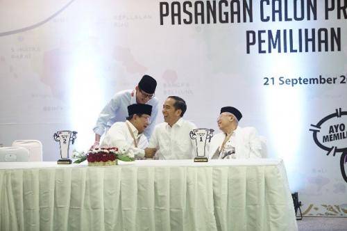 Real Count KPU 13,3%: Jokowi-Ma'ruf 54,63% dan Prabowo-Sandi 45,37%