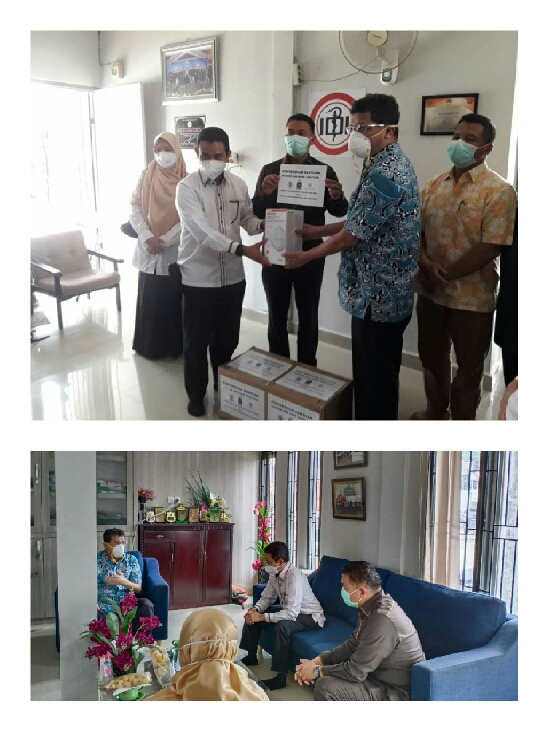 Hendry Munief Dampingi Anggota Fraksi PKS DPRD Riau Serahkan Bantuan Ke IDI Riau.