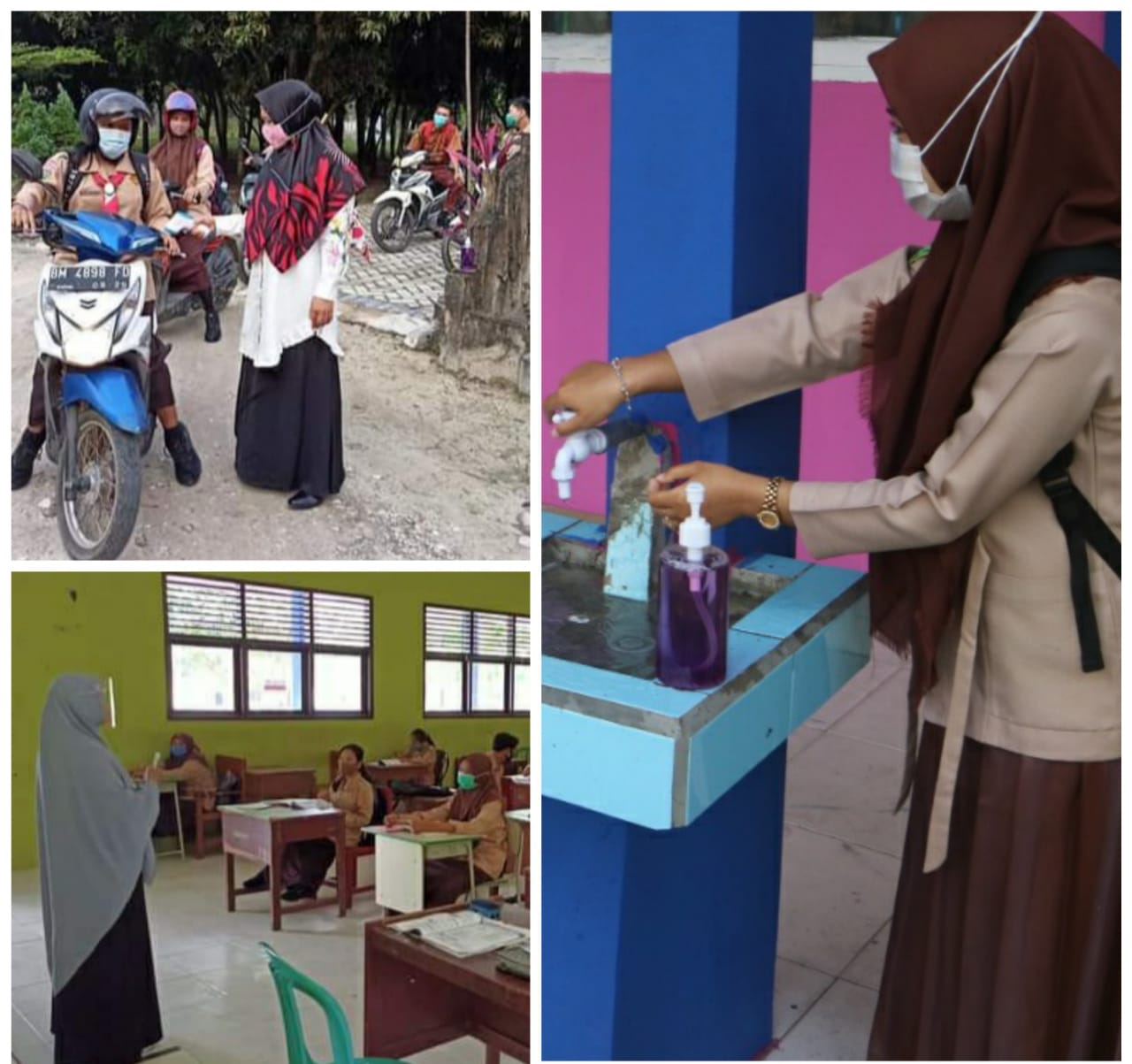 Hari Pertama Tatap Muka Terbatas di SMAN 3 Tapung, Zahar: 50 Persen Siswa Belajar dengan Protokol Kesehatan Ketat