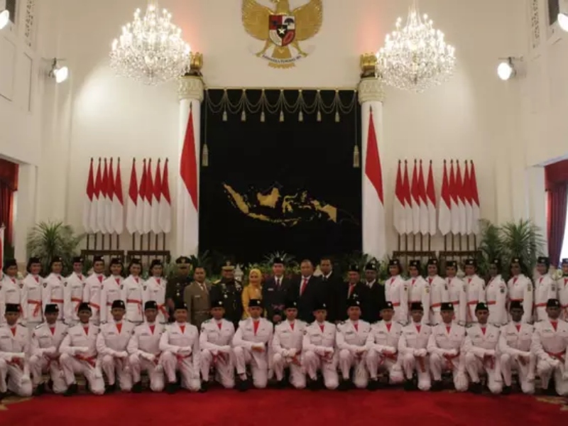 Paskibraka dari Kelompok Nusa Terpilih untuk Kibarkan Bendera Pusaka