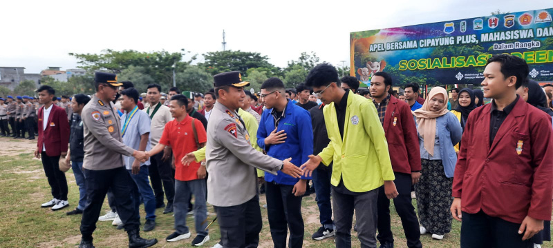Apel Bersama Cipayung Plus, Mahasiswa dan Bhabinkamtibmas Terkait Sosialisasi Green Policing, Begini Pesan Kapolda Riau