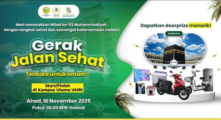 UMRI Gelar Gerak Jalan Sehat Meriahkan Milad ke-113 Muhammadiyah