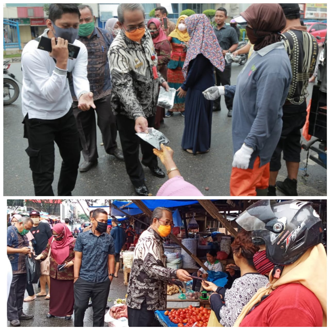 Plt Kadisdik Riau Turun Langsung Bagikan Masker, Cara SMAN 15 Pekanbaru Bersama Kelas Kominfo Cegah Covid 19