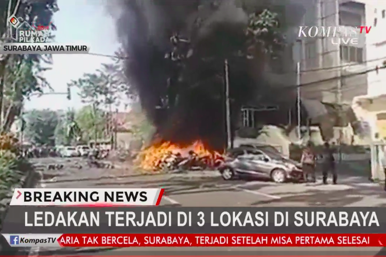 Bom di Gereja Maria Tak Tercela Surabaya Diduga Ditaruh Dekat Pos Penjagaan