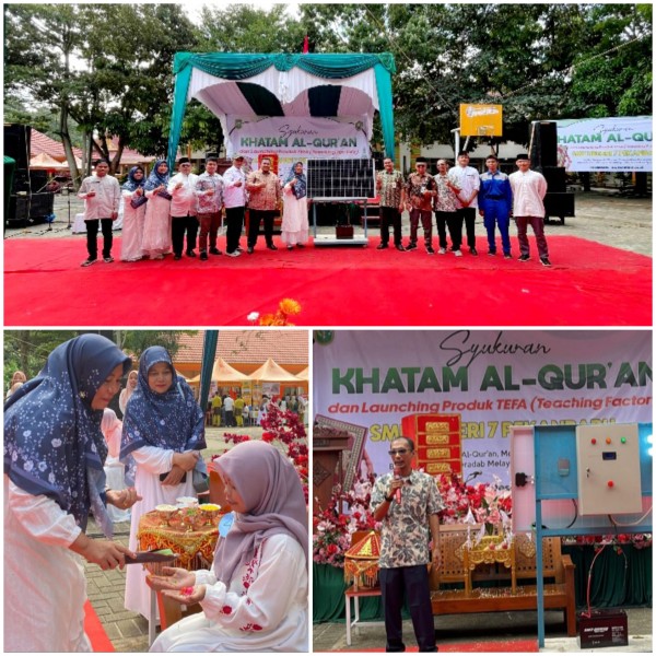 SMKN 7 Pekanbaru Gelar Dua Acara Bersamaan, Khatam Al Quran dan Launching TeFa Jurusan Listrik