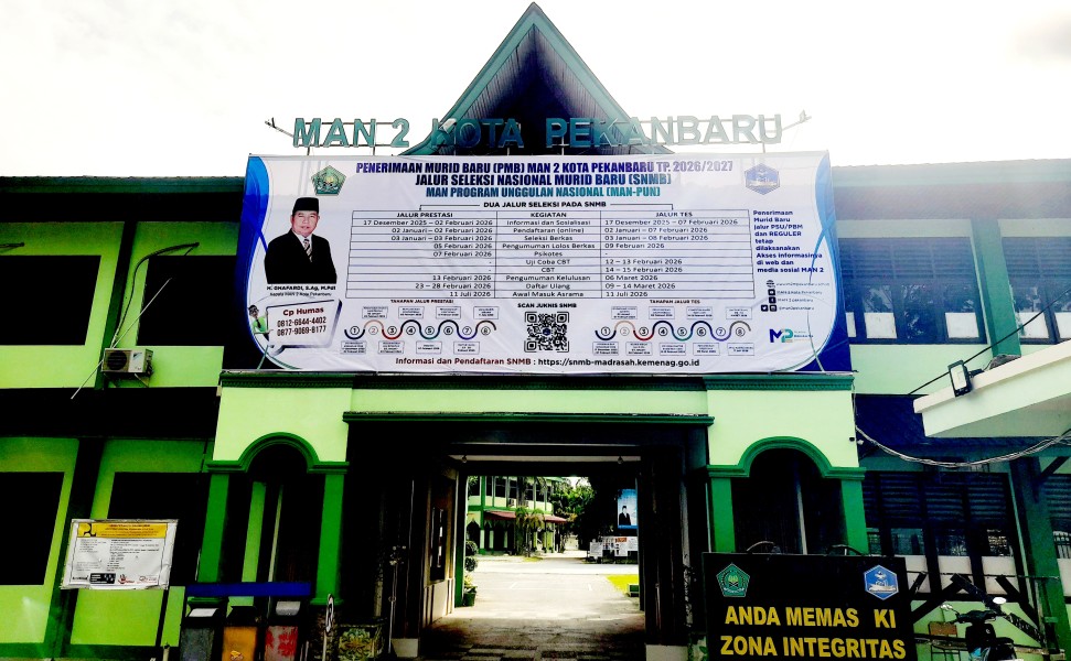 MAN 2 Pekanbaru Mulai Buka Pendaftaran SNMB 2026, Hanya 5 MAN se Indonesia