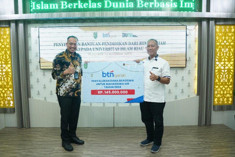 UIR Terima Bantuan Pendidikan Sebesar Rp 145 Juta dari BTN Syariah