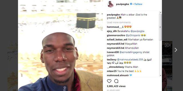 Jelang ke Piala Dunia, Paul Pogba Ibadah Umrah