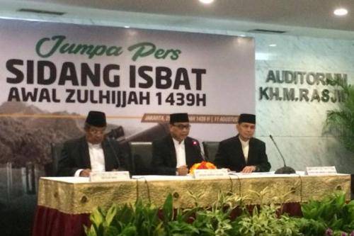 Pemerintah Tetapkan Idul Adha Jatuh pada 22 Agustus 2018