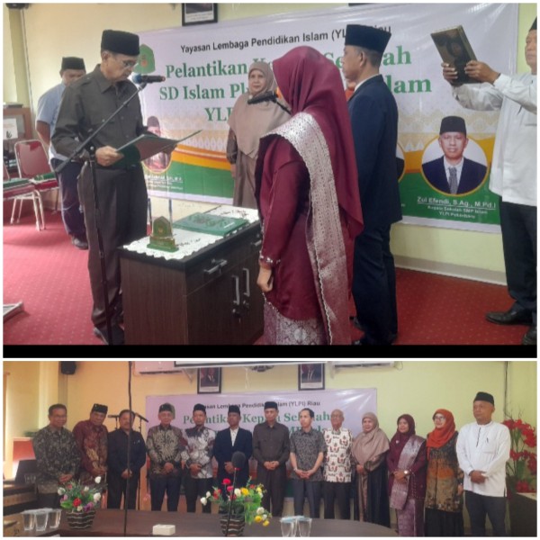 Dua Kepala Sekolah YLPI Riau Dilantik, Ketum YLPI Riau: Jangan Berdiam Diri, Buat Inovasi, Kreatif Kembangkan Sekolah