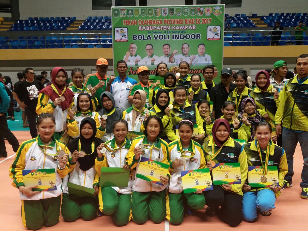 Kampar dan Bengkalis Raih Emas Cabor Voli 