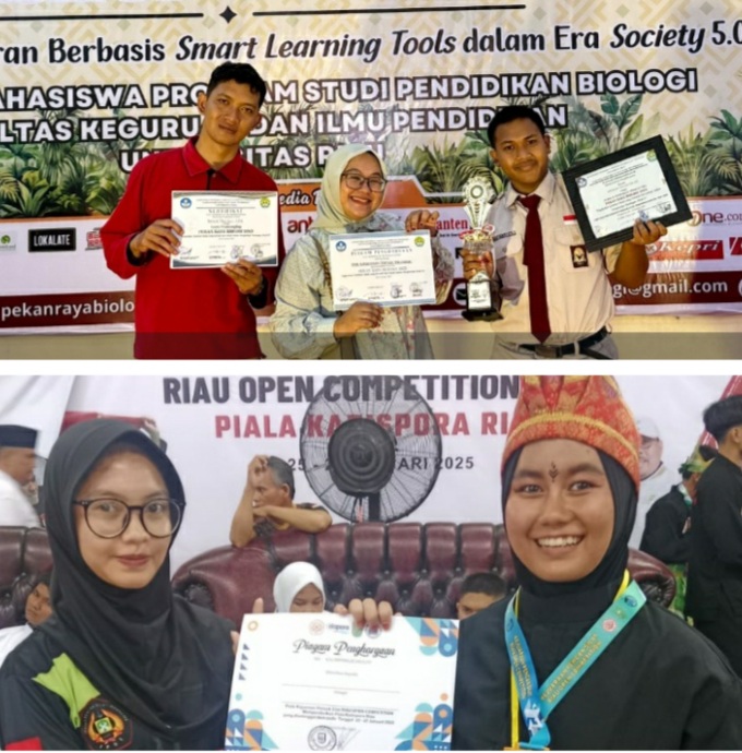 Siswa SMKN Pertanian Raih Juara di Pekan Raya Biologi dan Kejuaraan Pencak Silat Kadispora Riau.