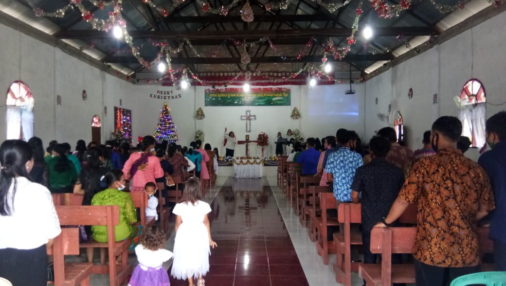 Polsek Pangkalan Kuras Lakukan Pengamanan Natal di 36 Gereja