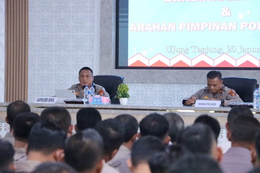 Kapolres Rohil Pimpin Kegiatan Anev, Evaluasi Kinerja Seluruh Bhabinkamtibmas