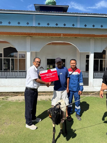 PGN Salurkan 7 Kambing Kurban ke Masjid di Riau, Perkuat Kepedulian Sosial di Momentum Idul Adha