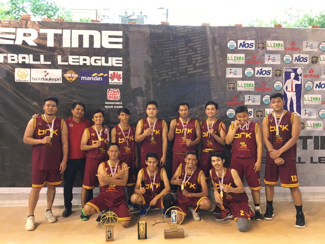 Tim Basket Bank Riau Kepri Raih Juara satu Pada Ajang OBL 2018
