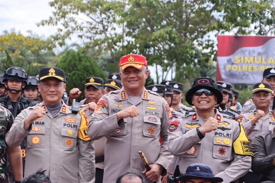 Dihadiri Wakapolda Riau, Polres Rohil Gelar Simulasi SISPAM MAKO dan SISPAM KOTA